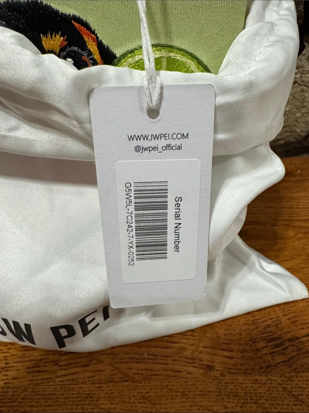 JW PEI Lime Green Dachshund Cocktail Embroidered Pet Tote